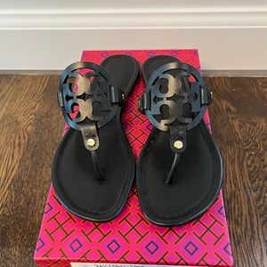 Tory Burch Miller Sandals - Black - Size 6 - New